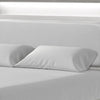 Queen Bedroom Set, Champagne Gray, Nickel, Champagne Silver Wood, 3 Piece Set with 2 Nightstands