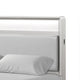 Queen Bedroom Set, Champagne Gray, Nickel, Champagne Silver Wood, 3 Piece Set with 2 Nightstands