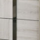 Queen Bedroom Set, White Wash, Chrome, 2 Piece Set with Nightstand