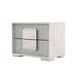 Queen Bedroom Set, White Wash, Stone Gray, 2 Piece Set with Nightstand