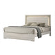 Queen Bedroom Set, White Wash, Stone Gray, 2 Piece Set with Nightstand