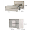 Queen Bedroom Set, White Wash, Stone Gray, 3 Piece Set with 2 Nightstands