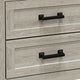 Queen Bedroom Set, White Wash, Black Wood, 2 Piece Set with Nightstand