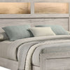 Queen Bedroom Set, White Wash, Black Wood, 3 Piece Set with 2 Nightstands