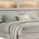 Queen Bedroom Set, White Wash, Black Wood, 3 Piece Set with 2 Nightstands