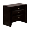 Queen Bedroom Set in Black & Nickel Wood – 2 Piece Set with Nightstand