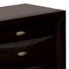 Queen Bedroom Set in Black & Nickel Wood – 2 Piece Set with Nightstand