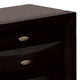 Queen Bedroom Set in Black & Nickel Wood – 2 Piece Set with Nightstand