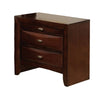 Queen Bedroom Set, Cherry Brown, Nickel Wood, 2 Piece Set with Nightstand