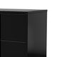 Queen Bedroom Set, Piano Black, Chrome, Chrome Silver Wood, 3 Piece Set with 2 Nightstands