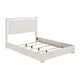 Queen Bedroom Set, White, Chrome, Chrome Silver Wood, 2 Piece Set with Nightstand