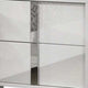 Queen Bedroom Set, White, Chrome, Chrome Silver Wood, 2 Piece Set with Nightstand