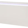 Queen Bedroom Set, White, Chrome, Chrome Silver Wood, 3 Piece Set with 2 Nightstands