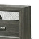 Queen Bedroom Set, Gray, Silver, Black Wood, 3 Piece Set with 2 Nightstands