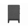 Queen Bedroom Set, Gray, Black Wood, 2 Piece Set with Nightstand