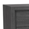 Queen Bedroom Set, Gray, Black Wood, 2 Piece Set with Nightstand