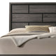Queen Bedroom Set, Gray, Black Wood, 3 Piece Set with 2 Nightstands