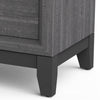Queen Bedroom Set, Gray, Black Wood, 3 Piece Set with 2 Nightstands