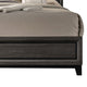 Queen Bedroom Set, Gray, Black Wood, 3 Piece Set with 2 Nightstands