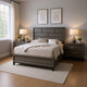 Queen Bedroom Set, Gray, Black Wood, 3 Piece Set with 2 Nightstands