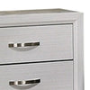 Queen Bedroom Set, White, Black, Nickel Wood, 2 Piece Set with Nightstand
