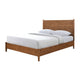 Queen Bedroom Set, Walnut Brown, Nickel Wood, 2 Piece Set with Nightstand