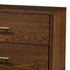 Queen Bedroom Set, Walnut Brown, Nickel Wood, 2 Piece Set with Nightstand