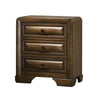 Queen Bedroom Set, Brown, Bronze, Light Gray Wood, 3 Piece Set with 2 Nightstands