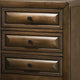 Queen Bedroom Set, Brown, Bronze, Light Gray Wood, 3 Piece Set with 2 Nightstands