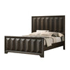 Queen Bedroom Set, Espresso Brown, Nickel Wood, 2 Piece Set with Nightstand