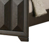 Queen Bedroom Set, Espresso Brown, Nickel Wood, 2 Piece Set with Nightstand