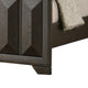 Queen Bedroom Set, Espresso Brown, Nickel Wood, 2 Piece Set with Nightstand