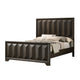 Queen Bedroom Set, Espresso Brown, Nickel Wood, 3 Piece Set with 2 Nightstands