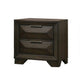 Queen Bedroom Set, Espresso Brown, Nickel Wood, 3 Piece Set with 2 Nightstands
