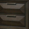 Queen Bedroom Set, Espresso Brown, Nickel Wood, 3 Piece Set with 2 Nightstands