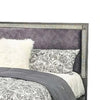 Queen Bedroom Set, Gray, Nickel Wood, 2 Piece Set with Nightstand