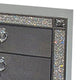 Queen Bedroom Set, Gray, Nickel Wood, 2 Piece Set with Nightstand