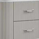 Queen Bedroom Set, Light Gray, Silver, White, Chrome Wood, 3 Piece Set with 2 Nightstands