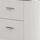Queen Bedroom Set, Light Gray, Silver, Black, Chrome Wood, 3 Piece Set with 2 Nightstands