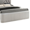 Queen Bedroom Set, Gray, Silver Wood, 2 Piece Set with Nightstand