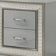 Queen Bedroom Set, Metallic Gray, Silver Wood, 3 Piece Set with 2 Nightstands
