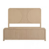 Queen Bedroom Set, Natural Brown Wood, 2 Piece Set with Nightstand
