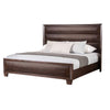 Queen Bedroom Set, Espresso Brown, Gold Wood, 2 Piece Set with Nightstand