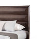 Queen Bedroom Set, Espresso Brown, Gold Wood, 3 Piece Set with 2 Nightstands
