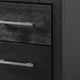 Queen Bedroom Set, Black, Chrome, Nickel Wood, 2 Piece Set with Nightstand