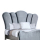 Queen Bedroom Set, Silver, Chrome Wood, 2 Piece Set with Nightstand