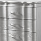 Queen Bedroom Set, Silver, Chrome Wood, 2 Piece Set with Nightstand