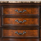 Queen Bedroom Set, Cherry Brown, Oak Brown, Gold, Bronze Wood, 2 Piece Set with Nightstand