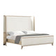 Queen Bedroom Set, Natural Oak Brown, White Wood, 2 Piece Set with Nightstand