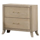 Queen Bedroom Set, Natural Oak Brown, White Wood, 2 Piece Set with Nightstand